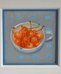 追記サイン入りました！ 油彩画 『ミカンのある静物』 森田和昌