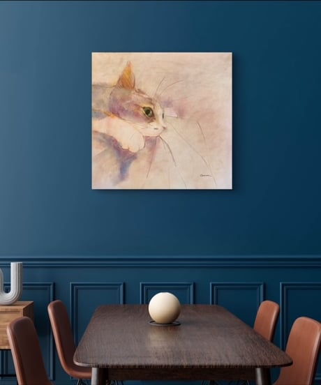加藤あみな　色鉛筆画　猫　S4