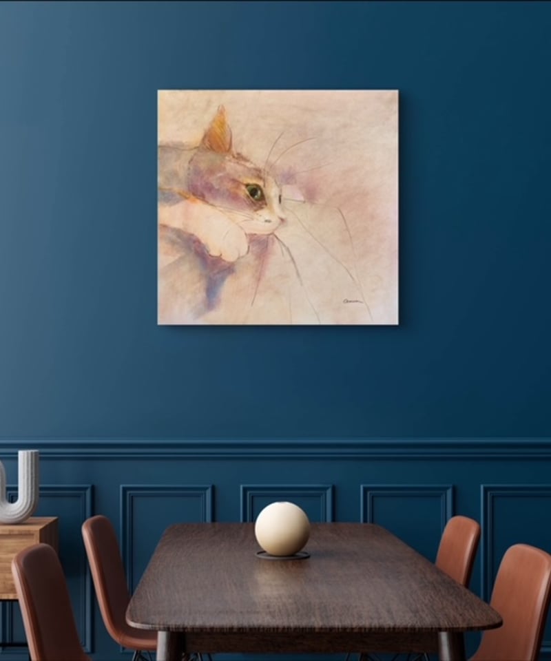 色鉛筆画A4 猫クリスマス10 色鉛筆画】色鉛筆で猫ちゃんを描いてみました ＃色鉛筆＃猫