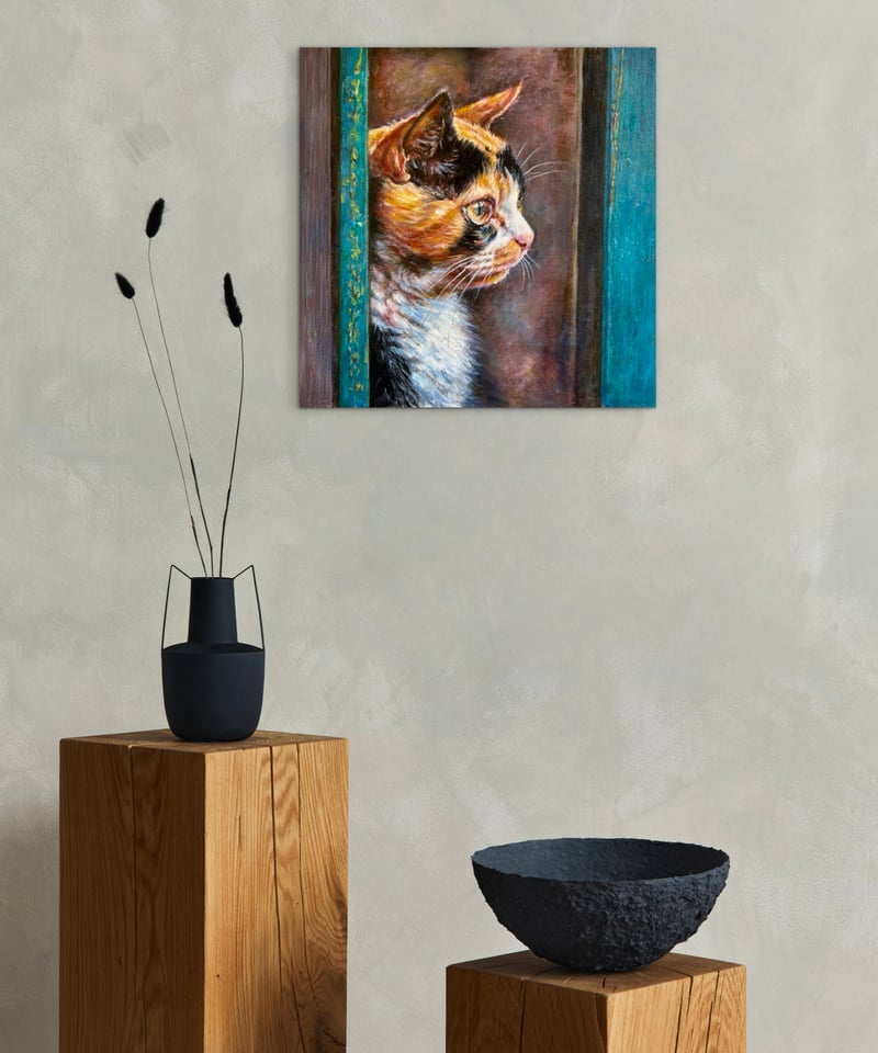 猫」 油彩 森田和昌 | nuancebeans