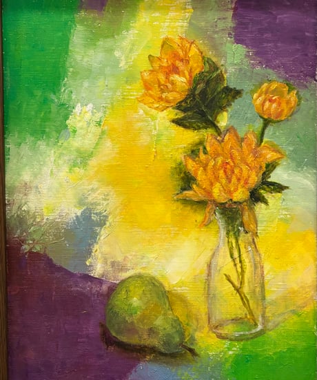 油絵　西村沙世子　静物画3