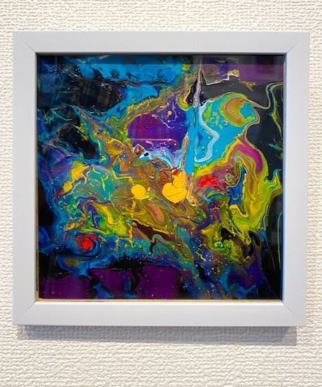 流し込み抽象アート　２　森田和昌