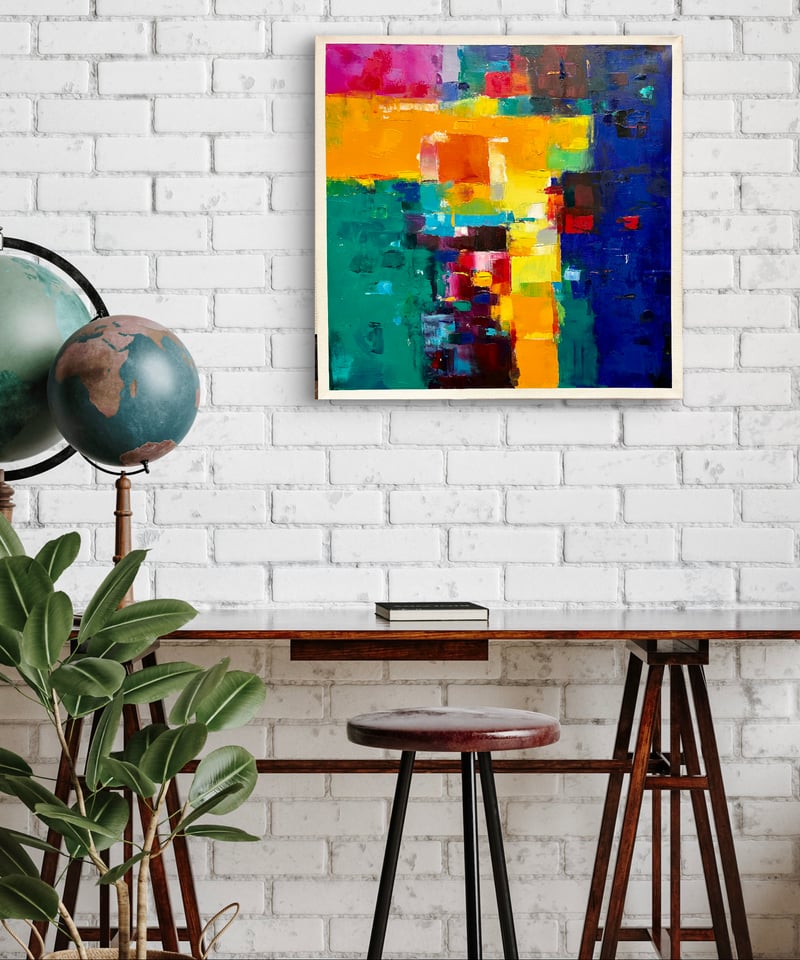 抽象油彩画 『火事と栄誉礼』 抽象油彩画 『火事と栄誉礼』 Picture Scroll of Fires in Edo