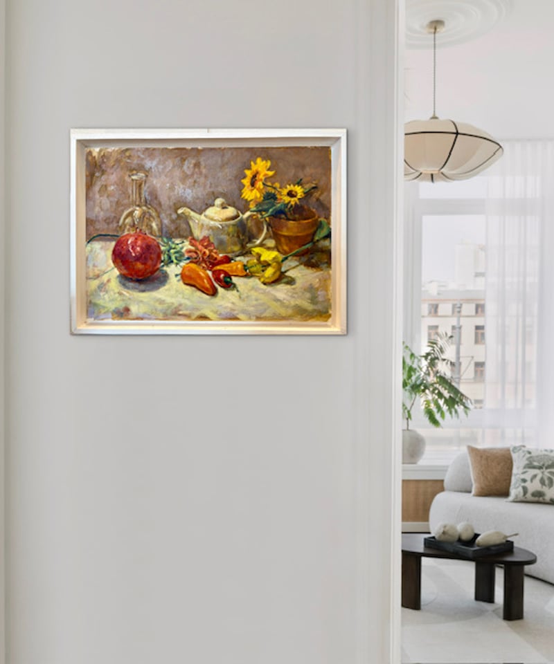 森田和昌 油彩 「花のある静物」 額付き | nuancebeans