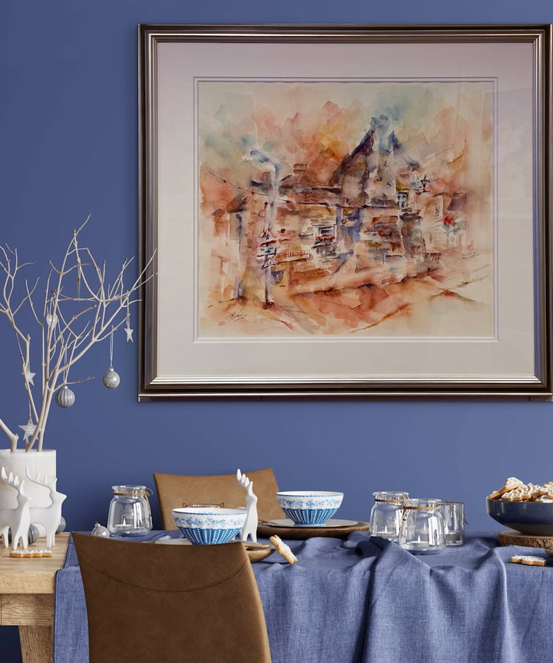 曲がり角 透明水彩画 六部純 | nuancebeans