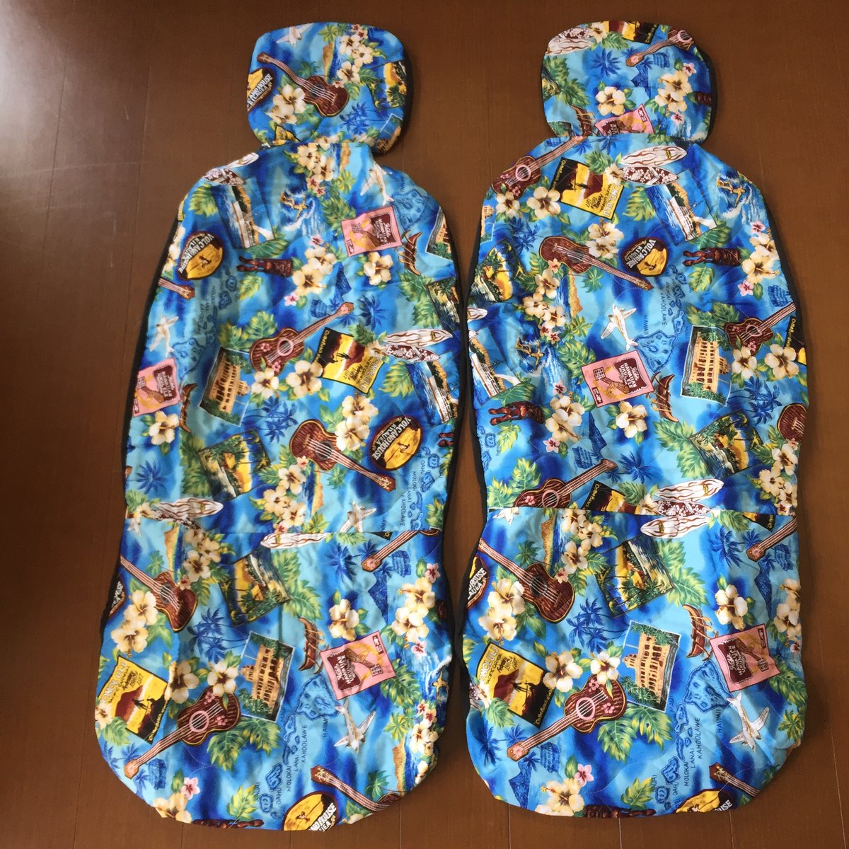 ハワイ ハワイアンキルト シートカバー 前席2脚セット USDM HDM ⑥ ハワイ ハワイアンキルト シートカバー 前席2脚セット USDM HDM 【公式