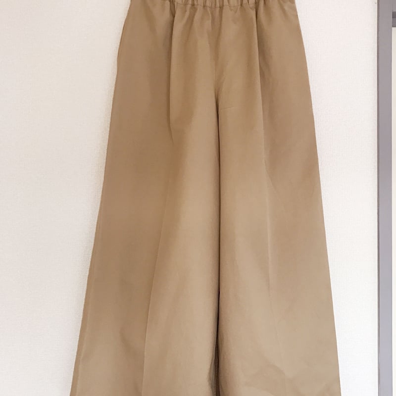 予約販売】コットンワイドパンツ9分丈 ベージュ | kotorizakka's STORE