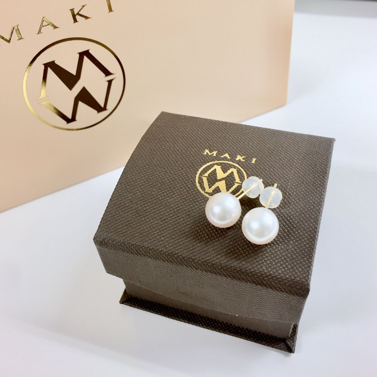 K18 アコヤパールピアス（8.5mm） | 【公式】ジュエリーマキ online store 