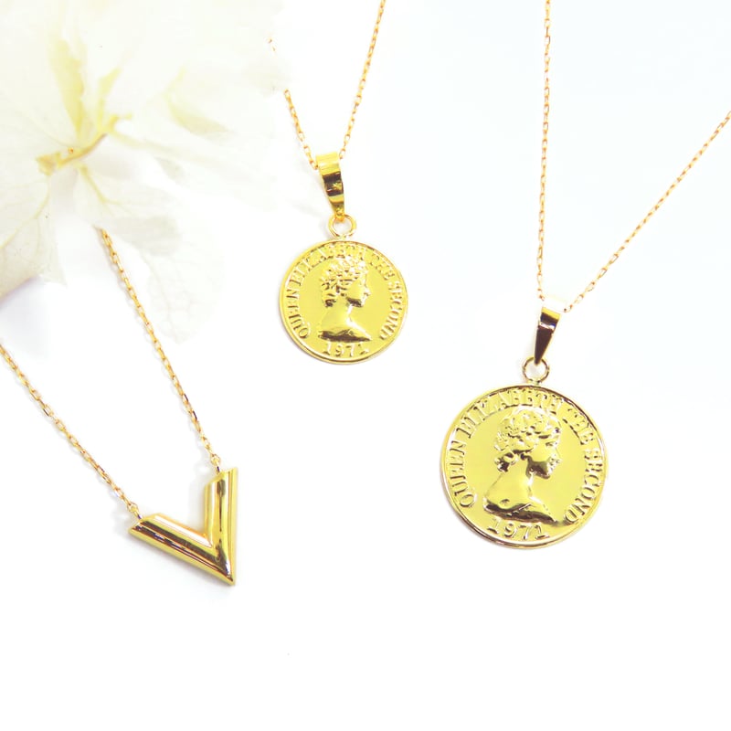 K18YG メダル コイン モチーフ ネックレス L | ジュエリーマキ K18YG メダル コイン モチーフ ネックレス L | ジュエリーマキ