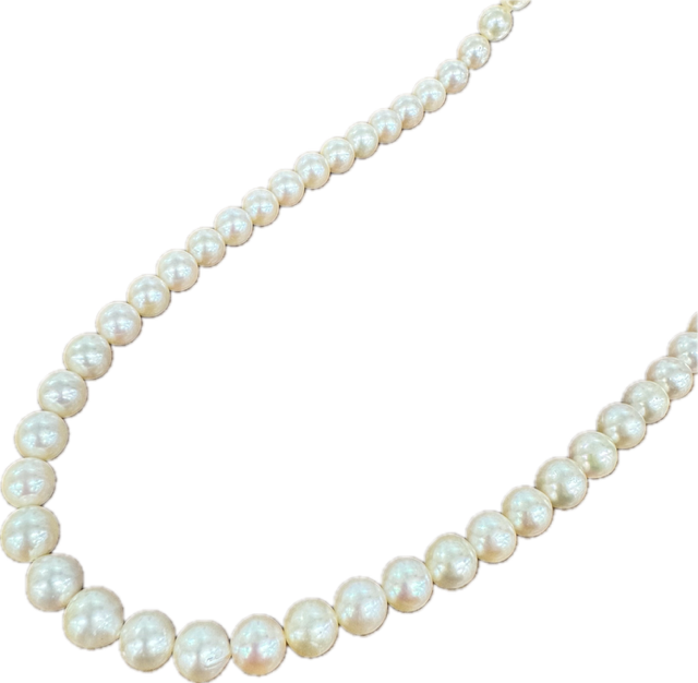 JEWELRY MAKI 本真珠 パール 天然 約7.5mm シルバーネックレス