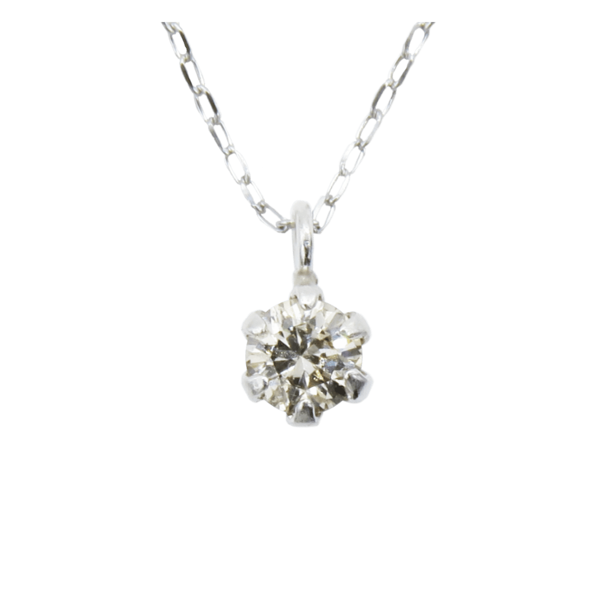 K18 18金 750 ダイヤモンド1粒 D0.34ct ネックレス 3.24g 【公式通販】