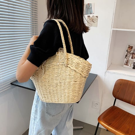 かごバッグ ハンドバッグ 夏 ドット 水玉 シンプル デート