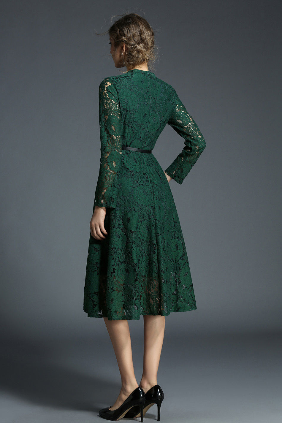 Vネックレースワンピース 結婚式 お呼ばれ 二次会 謝恩会 ドレス Vネックレースワンピース 結婚式 お呼ばれ 二次会 謝恩会 ドレス