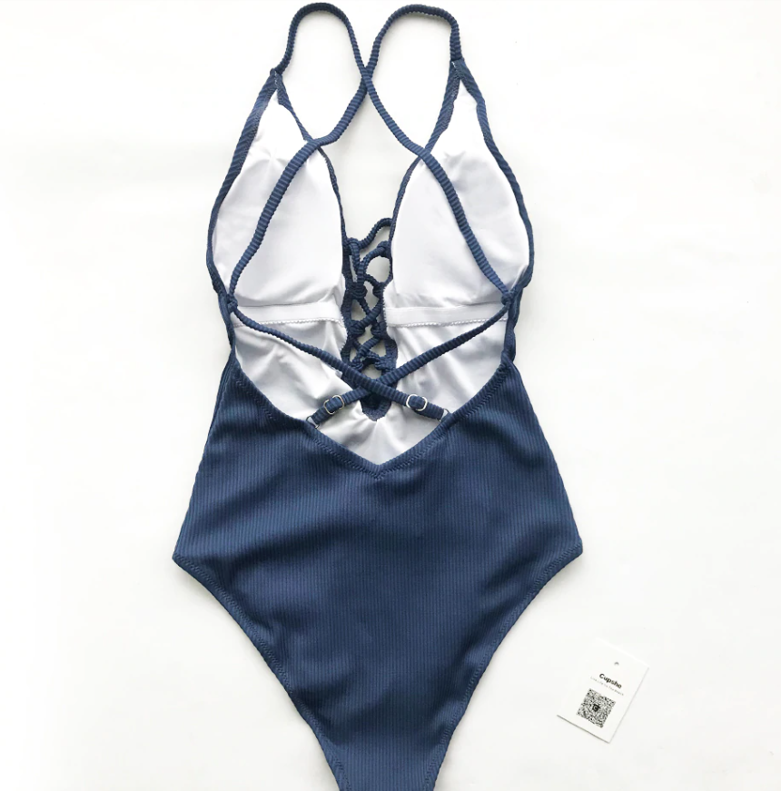 ワンピース水着 レースアップ ホルターネック 背中開き セクシー ワンピース水着 レースアップ ホルターネック 背中開き セクシー