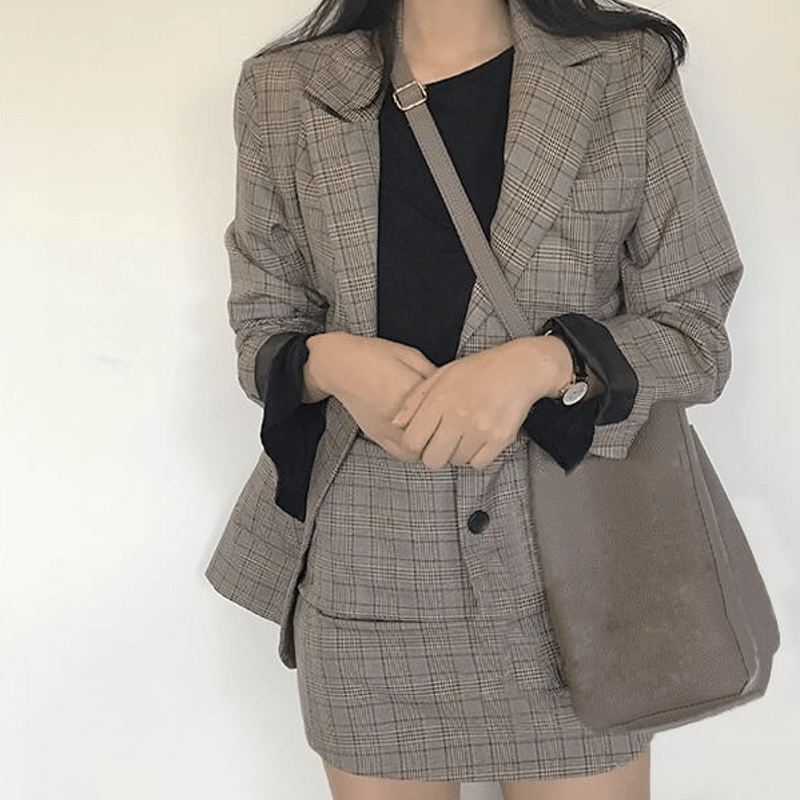 グレンチェック セットアップスーツ 入学式 卒業式 通勤 通学 仕事着