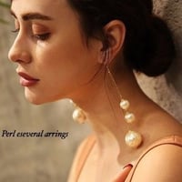 パールロングピアス ドロップピアス ボリューム 結婚式 演奏会 二次会 パーティ お呼ばれ 大粒 大きい