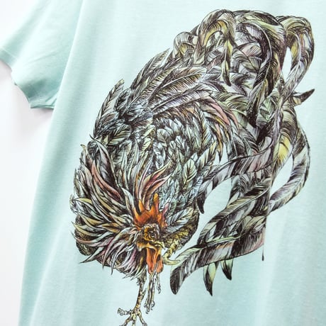 にわとりTシャツ／Light blue