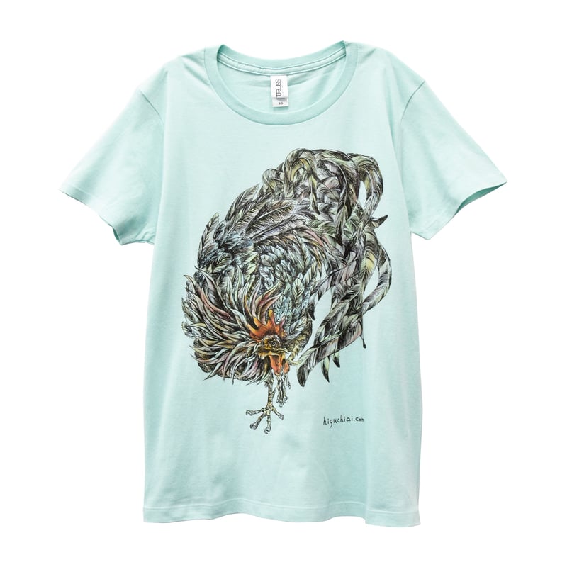 にわとりTシャツ／Light blue | HIGUCHIAI SHOP