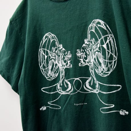 扇風機Tシャツ／Green／オリジナルタグ付
