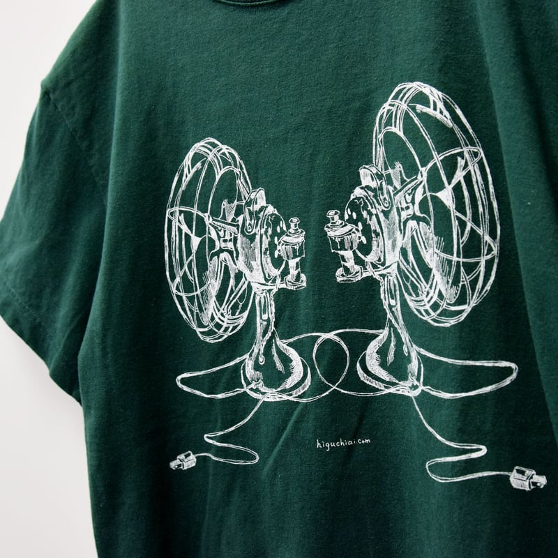 扇風機Tシャツ／Green／オリジナルタグ付 | HIGUCHIAI SHOP