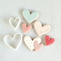 【クッキーカッター】POPハート(大小2個セット)