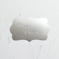 ステンレス製テンプレート／Merry Christmas(プラーク型)