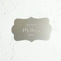 ステンレス製テンプレート／HAPPY Mother's DAY(プラーク型)