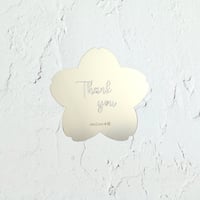ステンレス製テンプレート／Thank you(桜型ミニ)