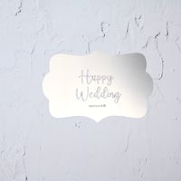 ステンレス製テンプレート／Happy Wedding(プラーク型)