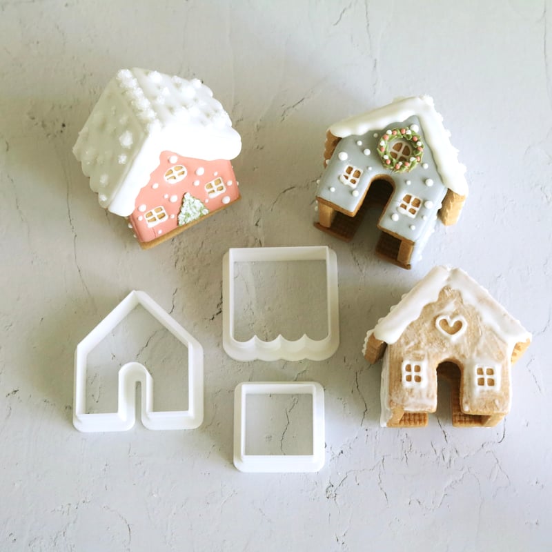 クッキー専門店ｃｈｅｚ－ｍｏｉ様　　④オーダー専用ページ クッキーカッター】プチヘクセンハウス(パーツ3個セット) | atelier＊m
