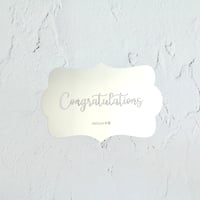 ステンレス製テンプレート／Congratulations(プラーク型)