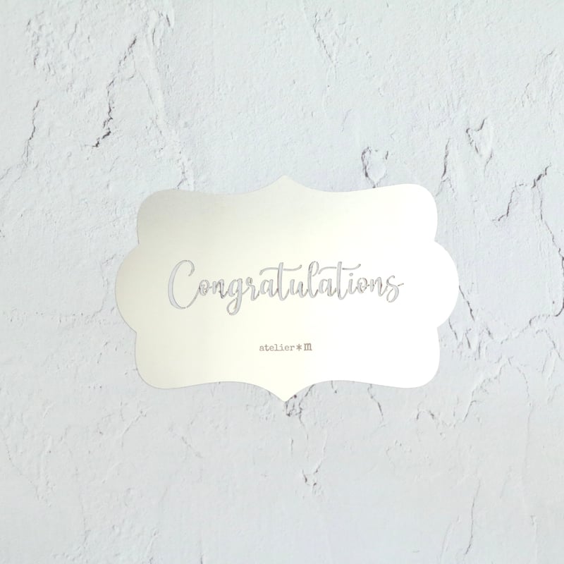 ステンレス製テンプレート／Congratulations(プラーク型) | atelier＊m
