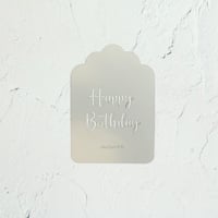 ステンレス製テンプレート／Happy Birthday(2段/タグ型)