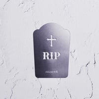 ステンレス製テンプレート／十字架とRIP