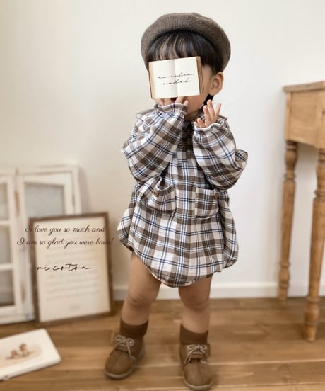 retro tartan shirt rompers