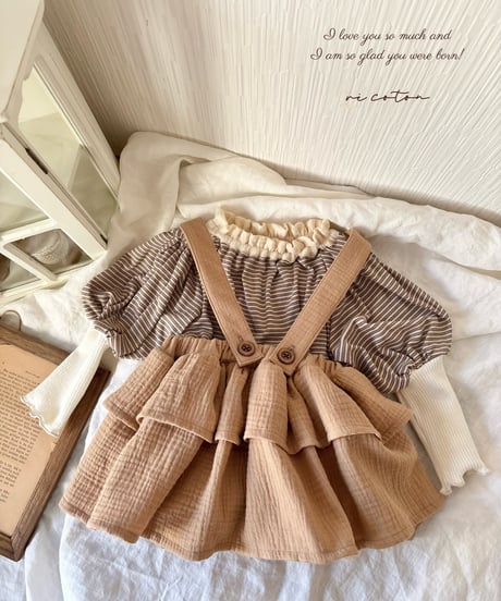 tiered bloomers salopette《pumpkin beige》