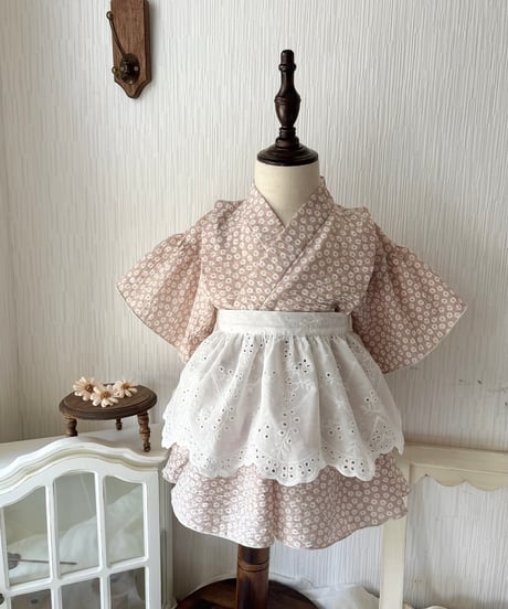 retro kids jinbei《petit flower》
