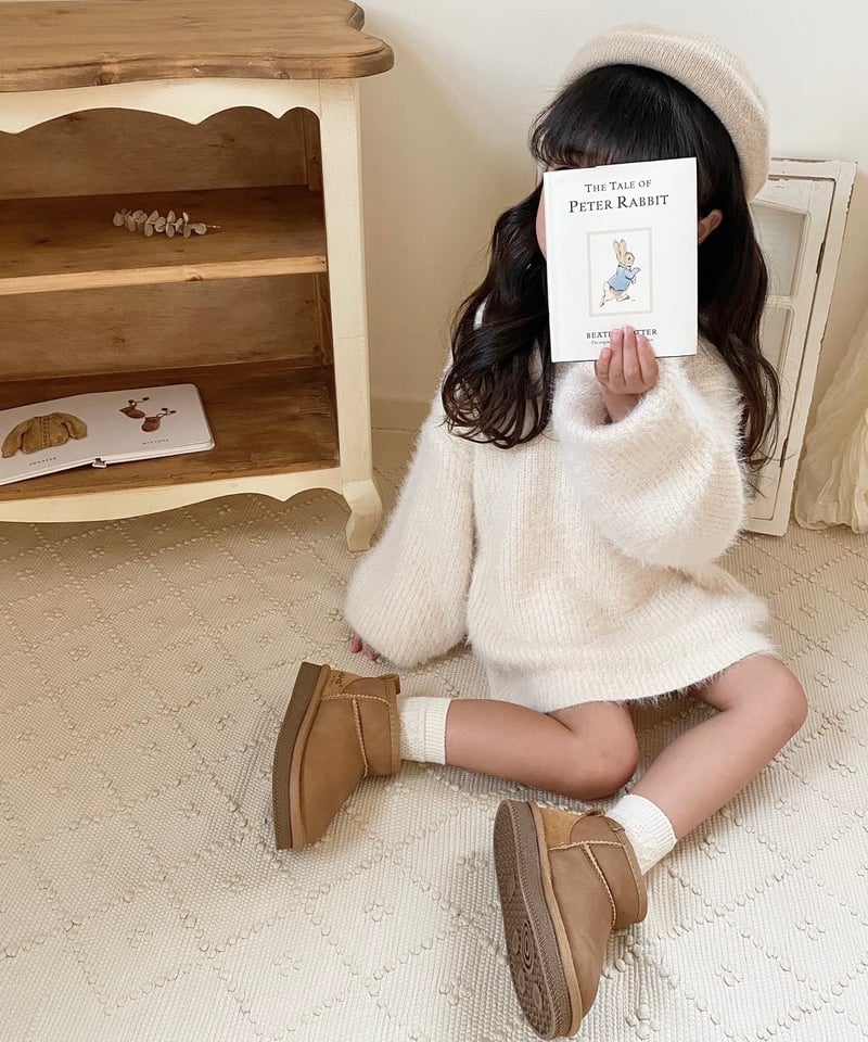 shaggy volume knit onepiece | wink miu