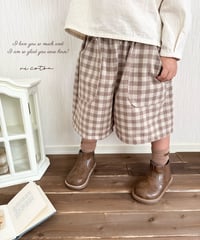 big pocket half pants《gingham plaid》