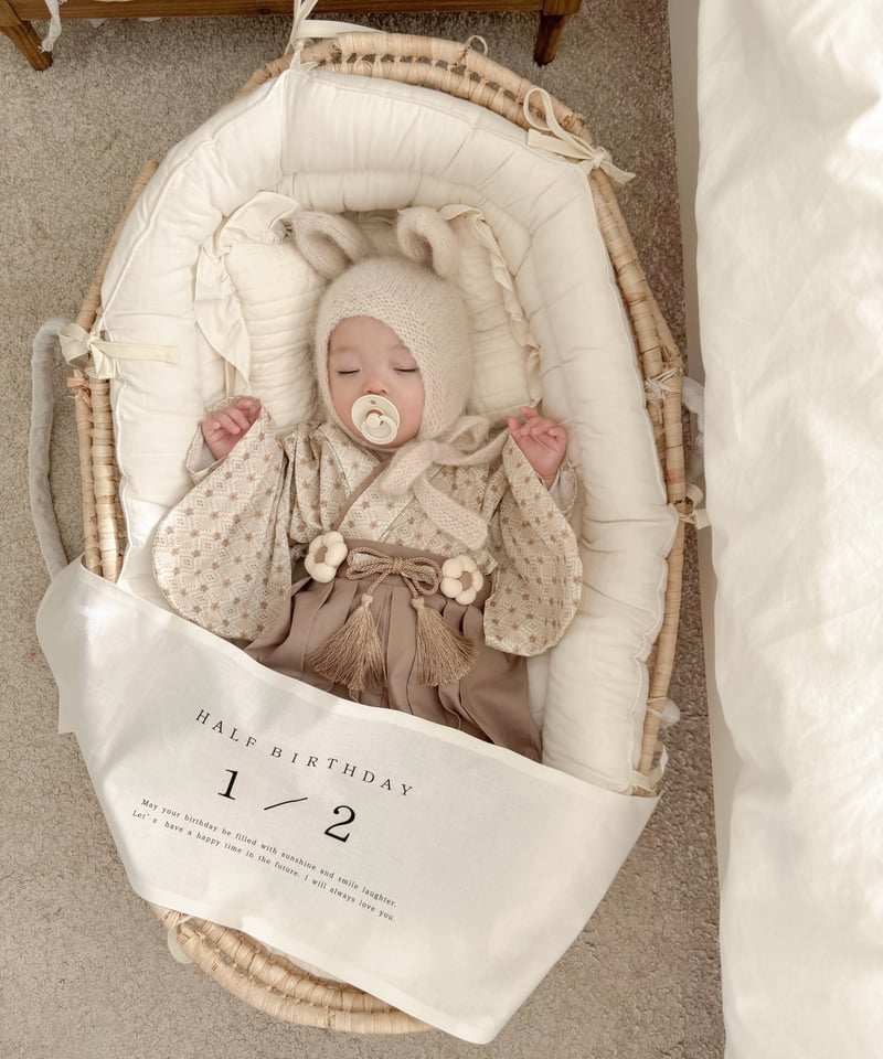 retro baby hakama waist flower 《dia retro flowe