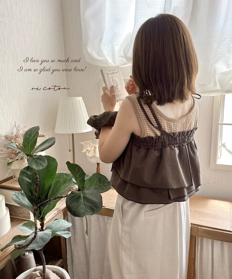 layered frill bustier《chocolate》