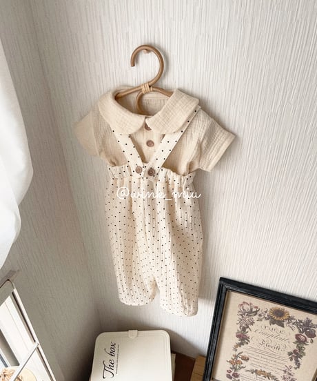 round collar w gauze tops 《milk/short sleeve》