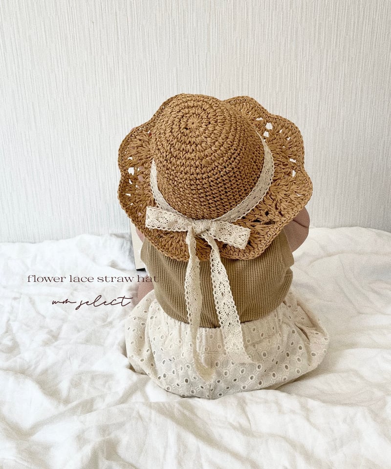 麦わら帽子 オーダー レア アンティーク リボン バケットハット