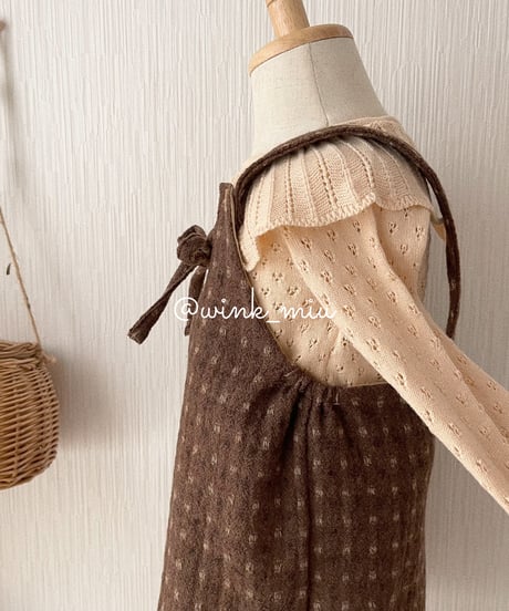 retro dot wool jumper skirt