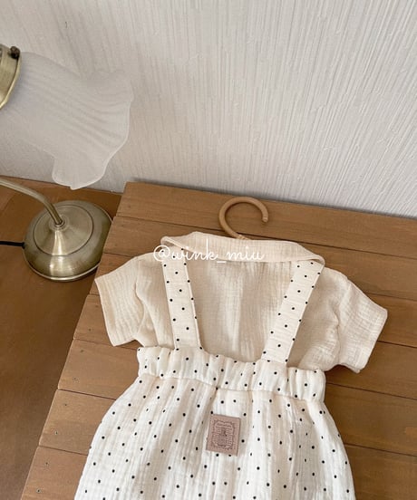 round collar w gauze tops 《milk/short sleeve》