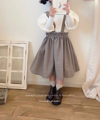 salopette A line skirt《antique plaid purple moca》