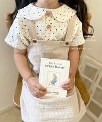 round collar w gauze tops《dot/short sleeve》