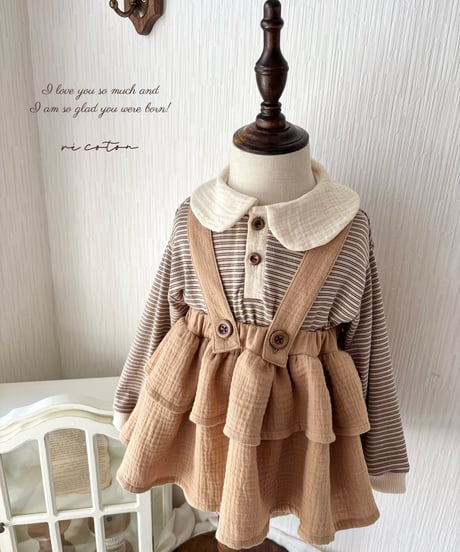 tiered bloomers salopette《pumpkin beige》