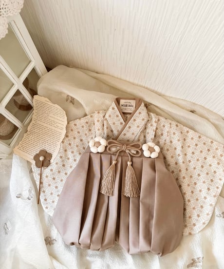 retro baby hakama waist flower 《dia retro flower×biscuit moca》