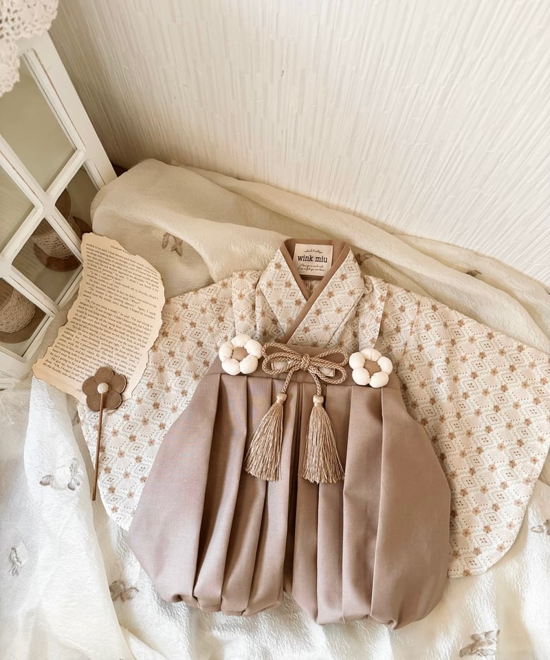 retro baby hakama waist flower 《dia retro flowe